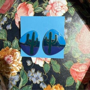 Vintage Cactus Earrings